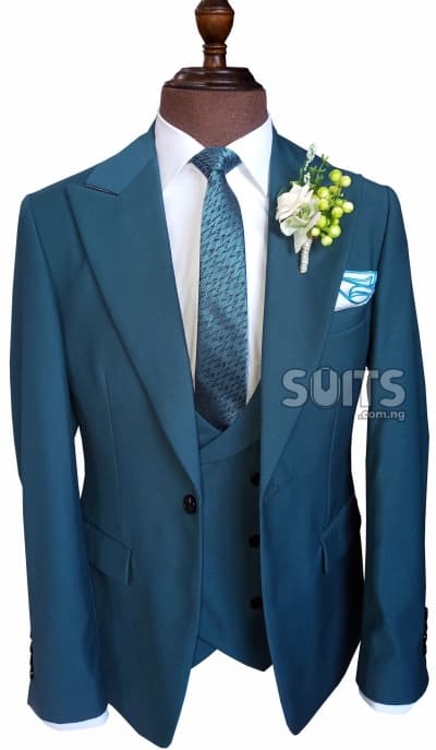 Teal Green 3piece Suit by Pabbucci